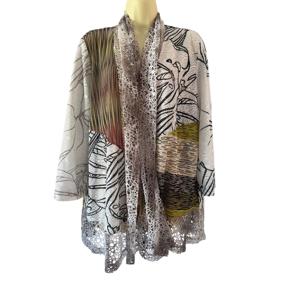 Ali Miles Artsy Cardigan Top Women’s Size Small